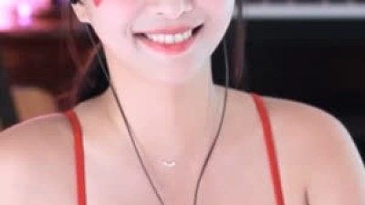 BJ 미모 빨간 끈원피스 시원해 보이는 가슴골