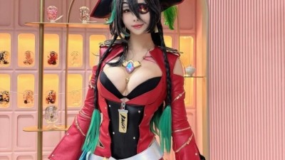 송주아 레이싱 모델 섹시한 코스프레 가슴골