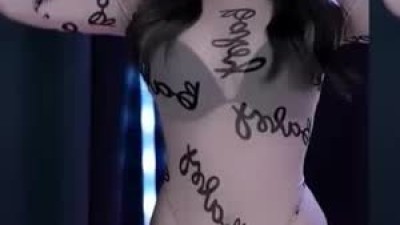 BJ 하루짱 시스루 하이레그 블랙 브라 가슴골 노출