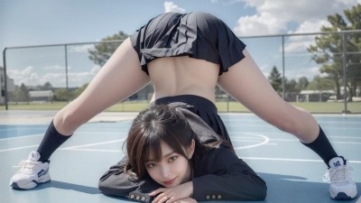 AI 약후 유연한 여고생