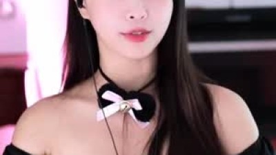 고양이귀 BJ 미모 검은 오프숄더 가슴골