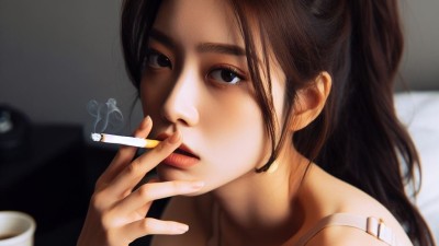 AI 담배 맛나게 피는 처자