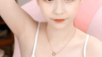머리 올린 BJ 짜미 흰끈나시 가슴골