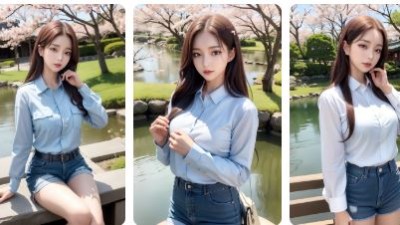 AI 청 핫팬츠가 너무 잘어울리는 여자