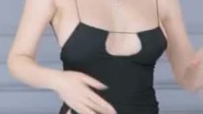 BJ 복실이 끈 슬립 가슴 노출